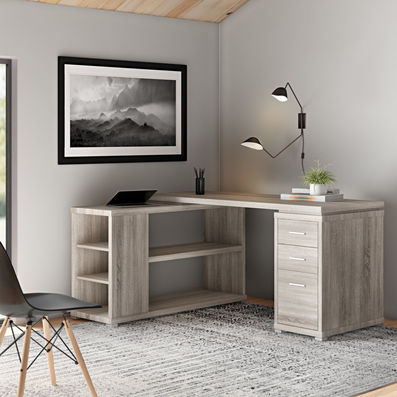 Davison Reversible LShape Executive Desk & Reviews AllModern